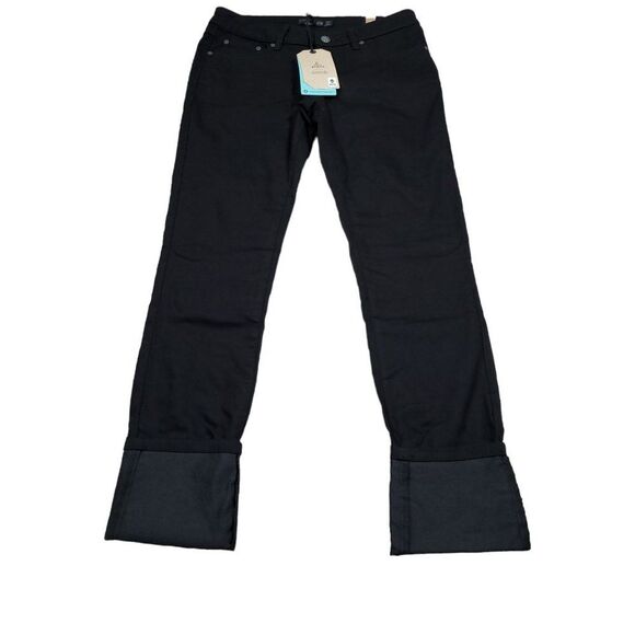 Prana Kara Rolled Skinny Jeans Black Size 2 26 Stretch Cuffed Low Rise - Picture 2 of 12